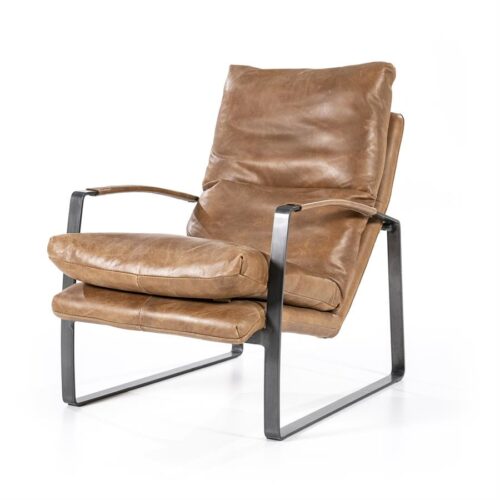 Fauteuil Lex cognac vintage leer