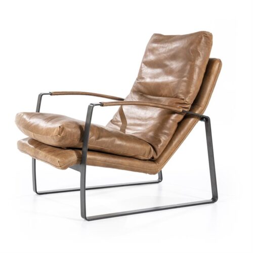 Fauteuil Lex – cognac vintage leer
