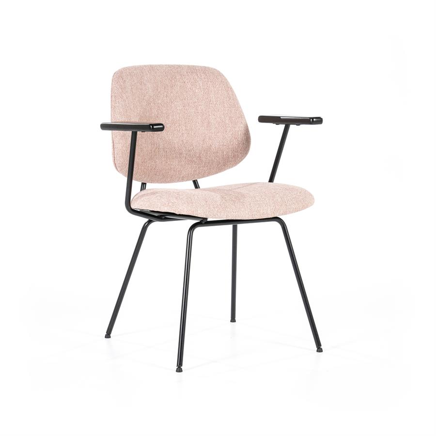 Stoel Lynn met arml – roze fletcher