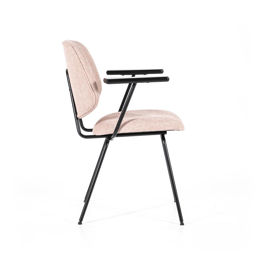 Stoel Lynn met arml – roze fletcher