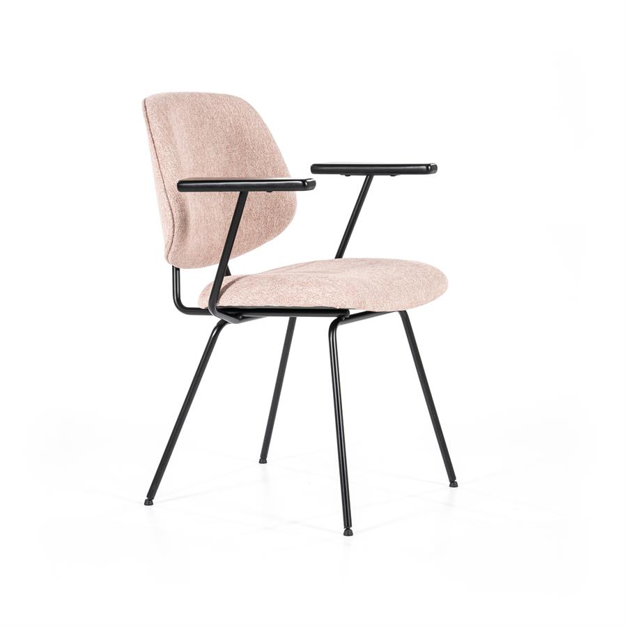 Stoel Lynn met arml – roze fletcher