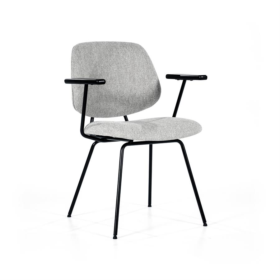 Stoel Lynn met arml – grijs fletcher