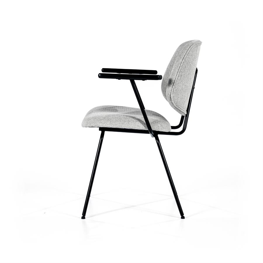 Stoel Lynn met arml – grijs fletcher