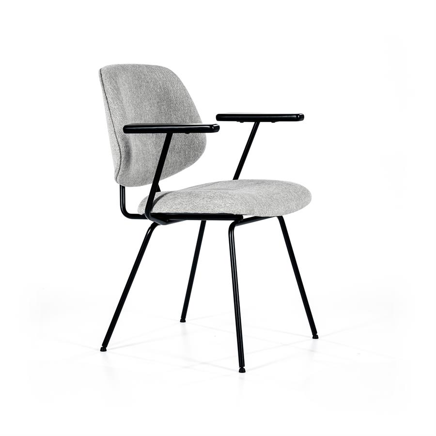 Stoel Lynn met arml – grijs fletcher
