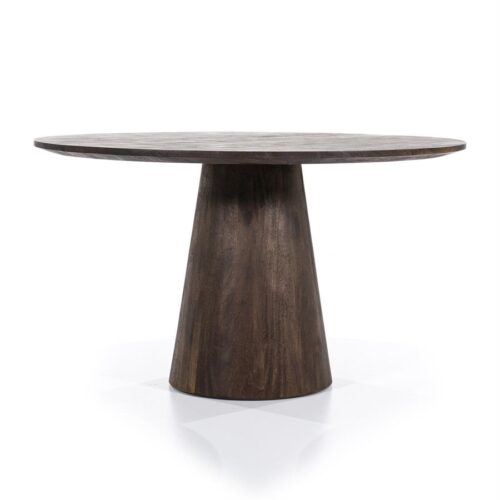 Eettafel Aron rond 130 – bruin