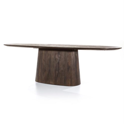 Eettafel Aron ovaal 250×110 – bruin
