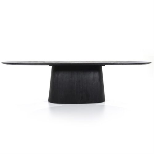 Eettafel Aron ovaal 300×110 – zwart
