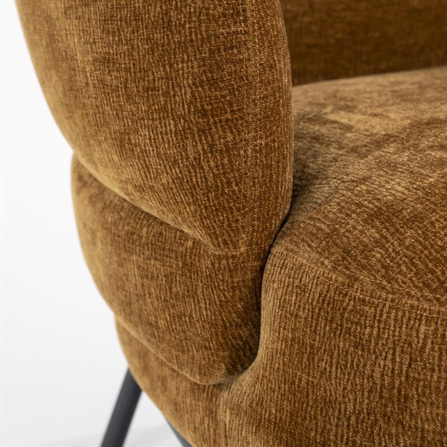 Fauteuil David – mosterd Safari