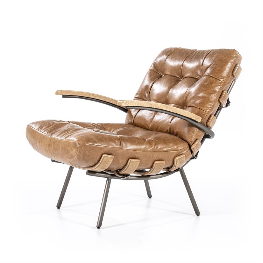 Fauteuil Bastiaan – cognac java leder