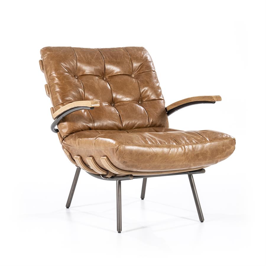 Fauteuil Bastiaan – cognac java leder