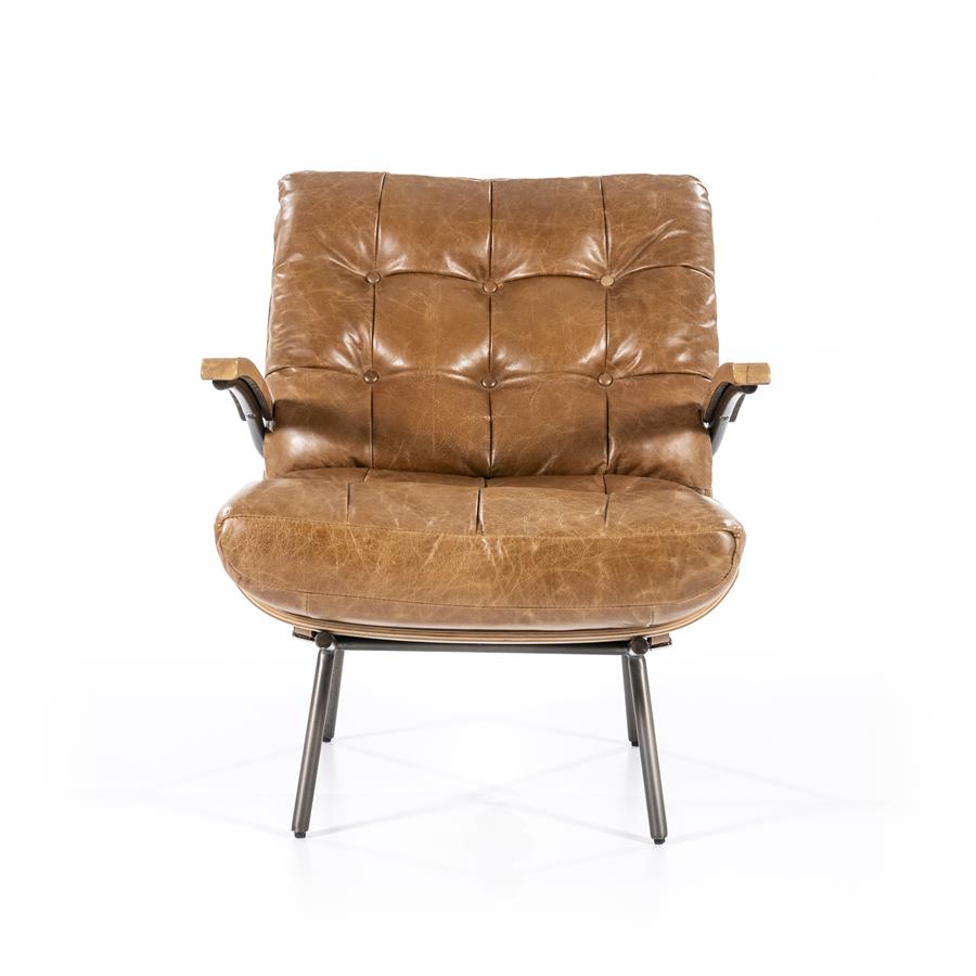 Fauteuil Bastiaan – cognac java leder