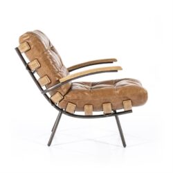 Fauteuil Bastiaan – cognac java leder