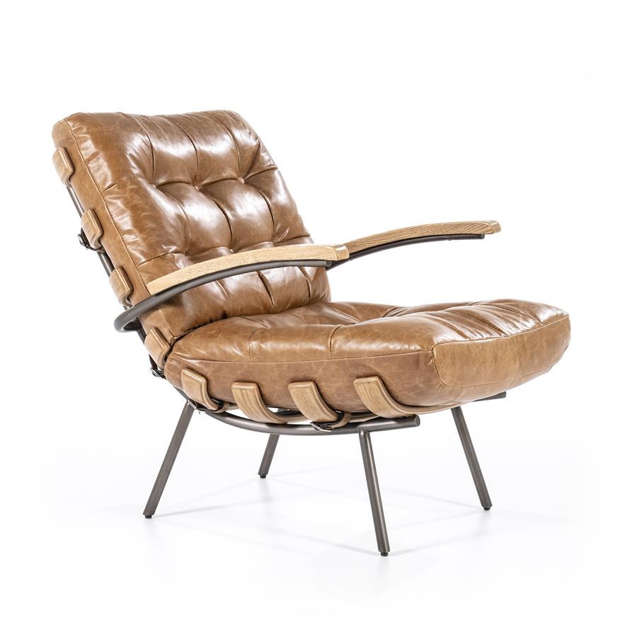 Fauteuil Bastiaan – cognac java leder