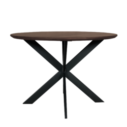 Eiken eettafel Ferris | Rond 110 cm | Walnoot