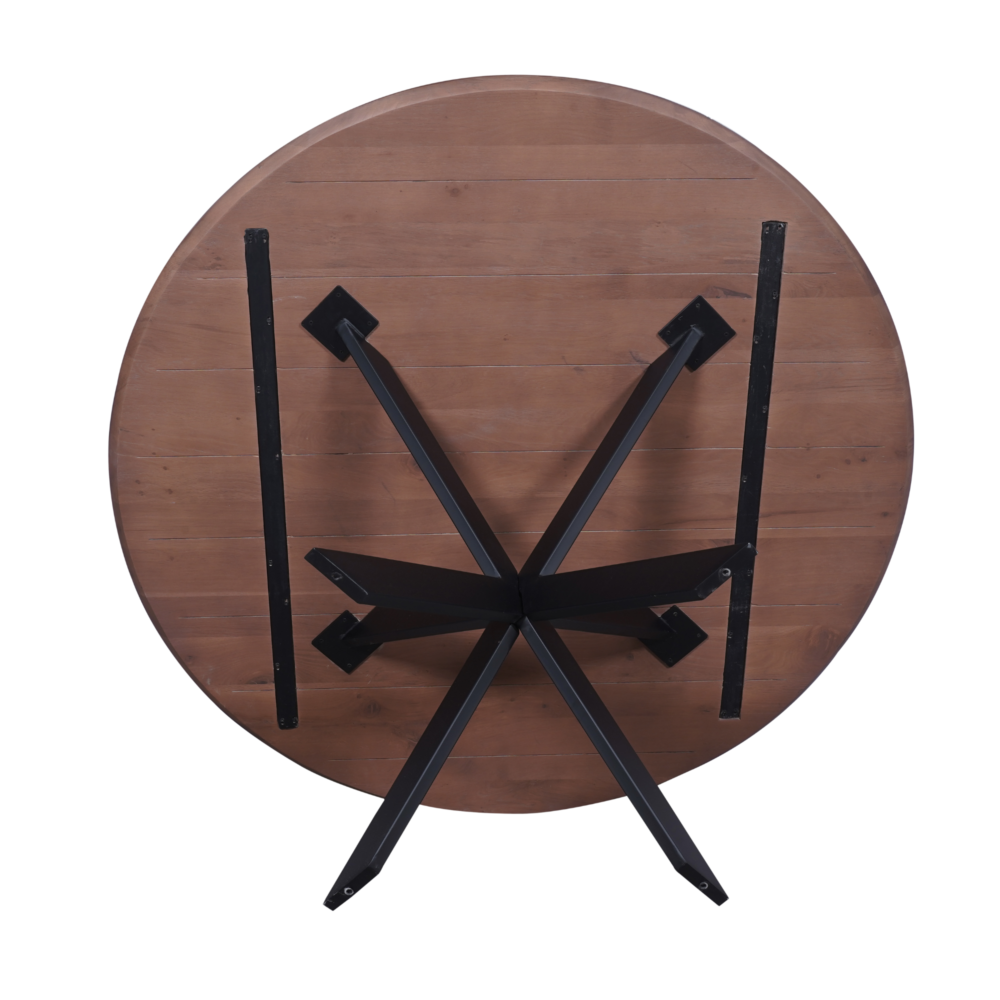 Eiken eettafel Ferris | Rond 110 cm | Walnoot