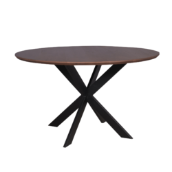 Eiken eettafel Ferris | Rond 130 cm | Walnoot