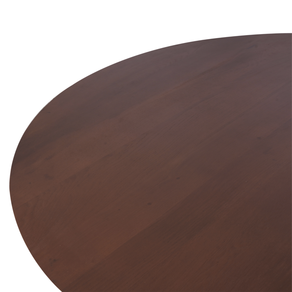 Eiken eettafel Ferris | Rond 130 cm | Walnoot