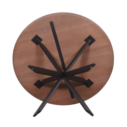 Eiken eettafel Ferris | Rond 130 cm | Walnoot