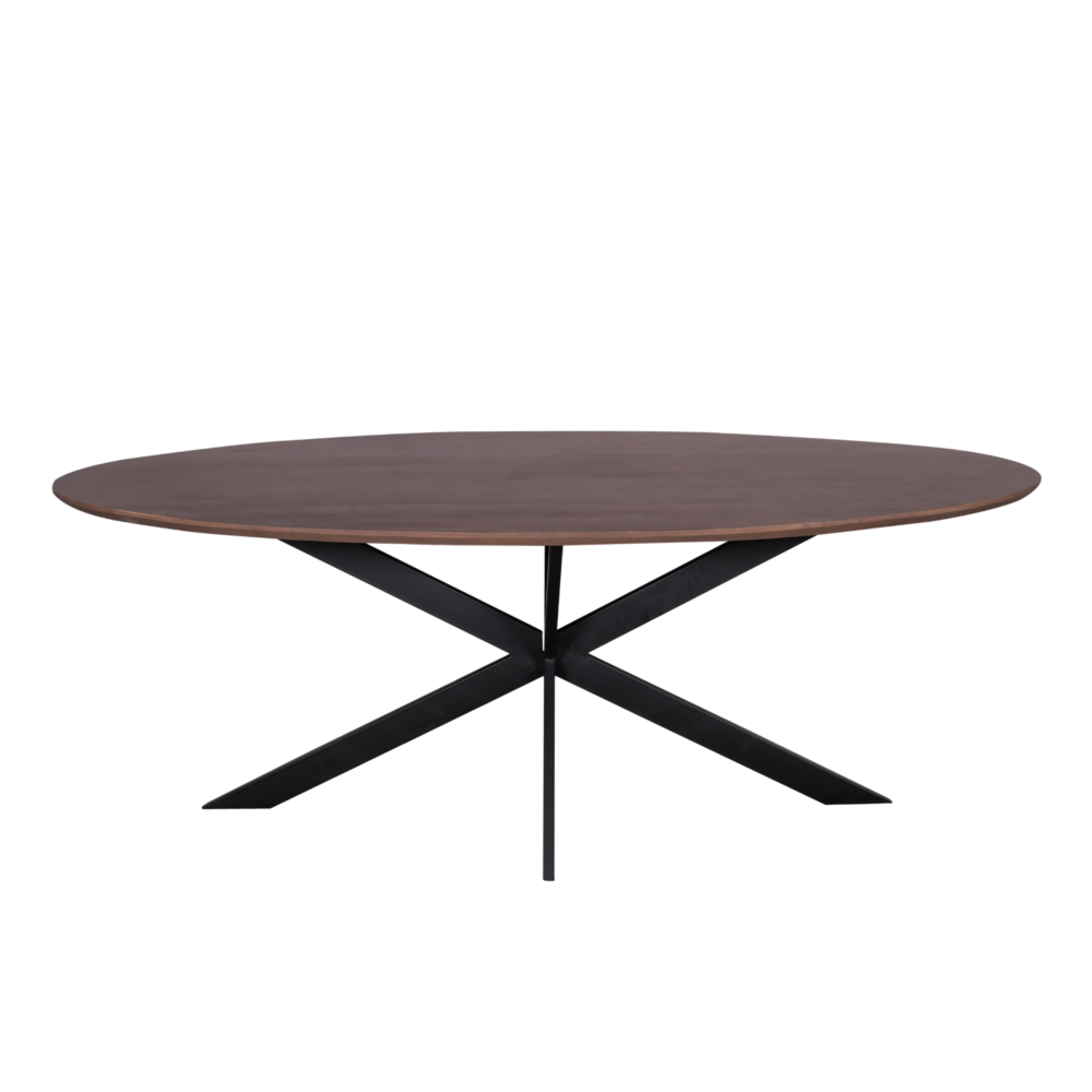 Eiken eettafel Ferris | Ovaal 210 cm | Walnoot