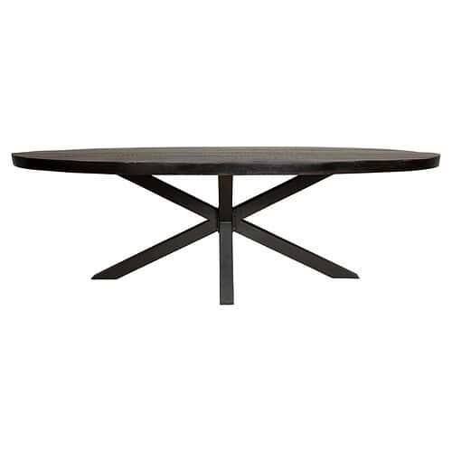 Eettafel Denver Black | 240 cm | Ovaal