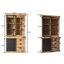 Vakkenkast Brussel Black | 90 cm