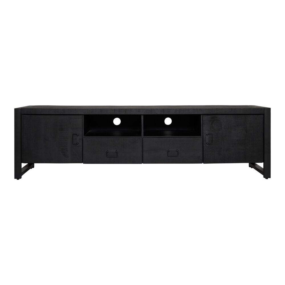 Tv meubel Boaz Black | 200 cm | met deuren en lades