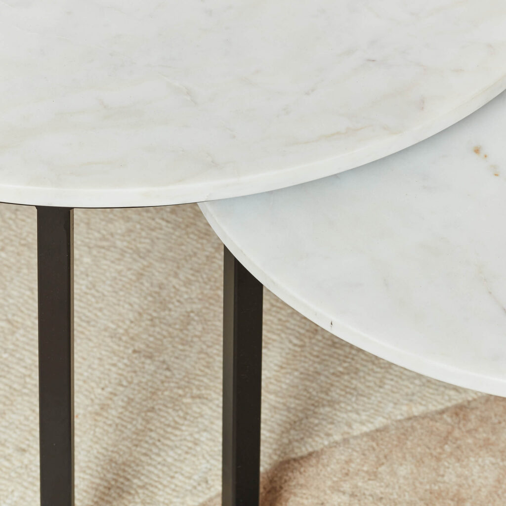 Salontafel Nova White marble | 70 cm | Set van 2