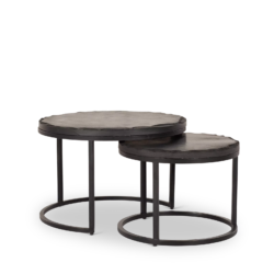 Salontafel Ora Black Kadappa Stone| 60 cm | Set van 2