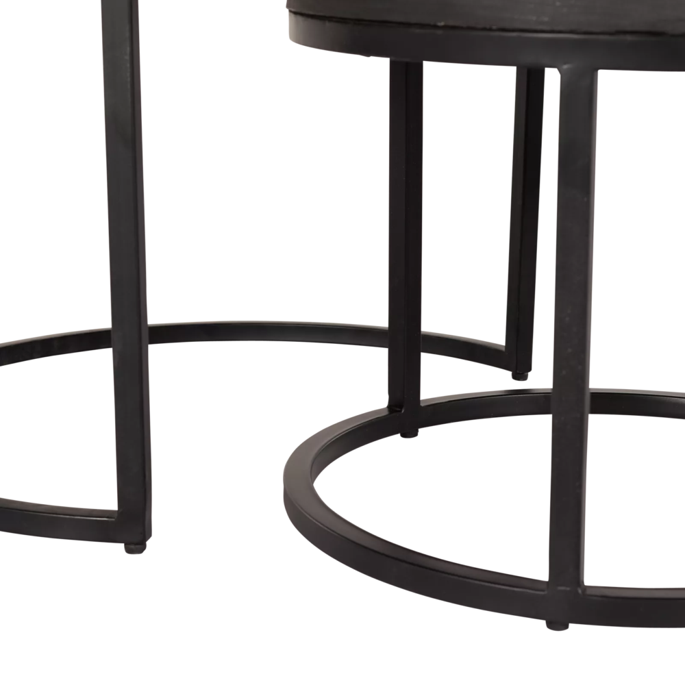 Salontafel Ora Black Kadappa Stone| 60 cm | Set van 2