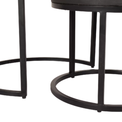 Salontafel Ora Black Kadappa Stone| 60 cm | Set van 2