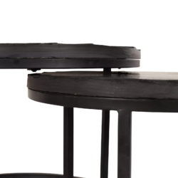 Salontafel Ora Black Kadappa Stone| 60 cm | Set van 2