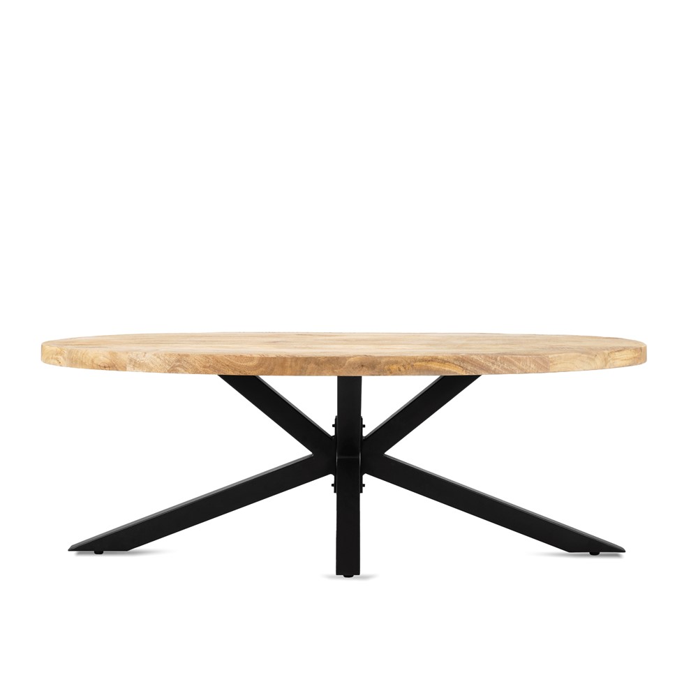 Salontafel Ellips met Spiderleg 130