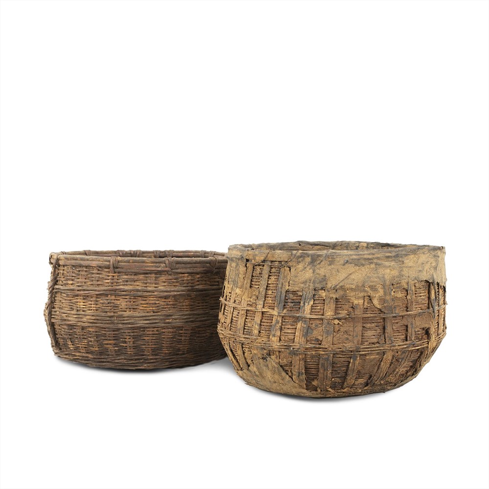 Schaal India Oud Bamboe met klei 302789