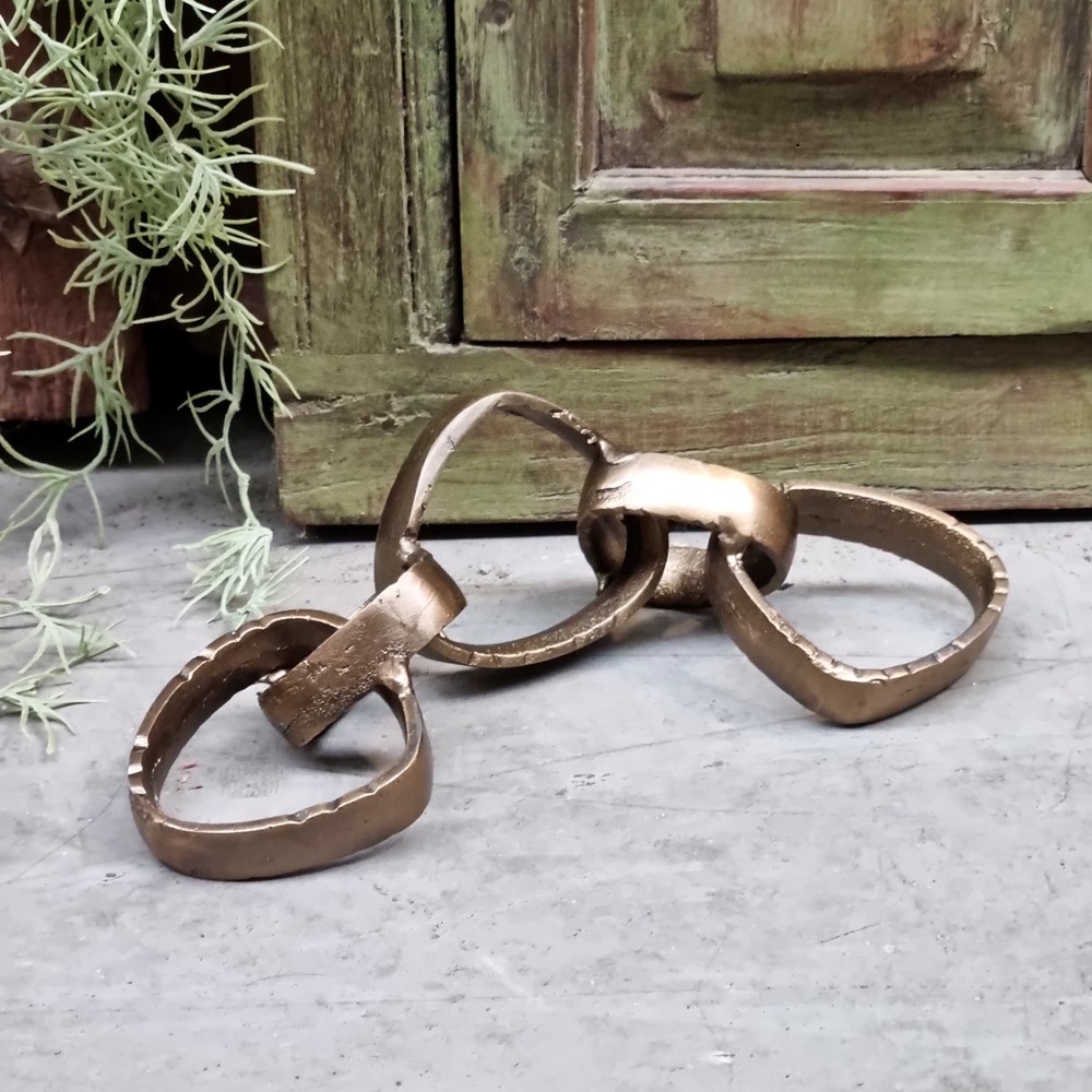 Sculptuur Geboeid Antiek Messing