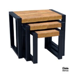 Sidetable Rechthoekig Mango Set van 3