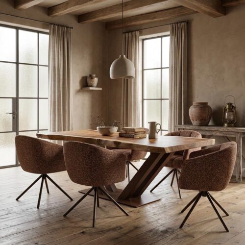 Boomstamtafel suarhout V poot brons