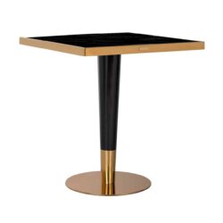 Bistrotafel Can Roca square black 70×70 (Black/gold)