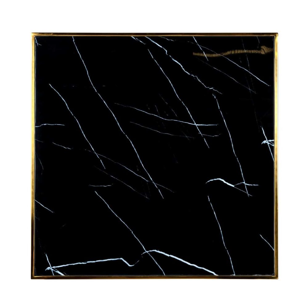 Bistrotafel Can Roca square black 70×70 (Black/gold)