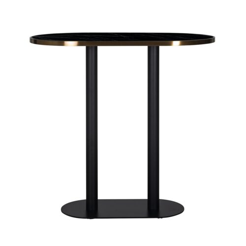 Zenza ovaler Stehtisch (Schwarz)