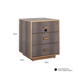 Ladenkast Classio 3-laden  (Brushed Gold)