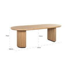 Eettafel Belfort 240 (Natural oak)