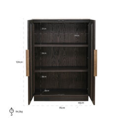 Wandkast Claremont 2-deurs (Brown)