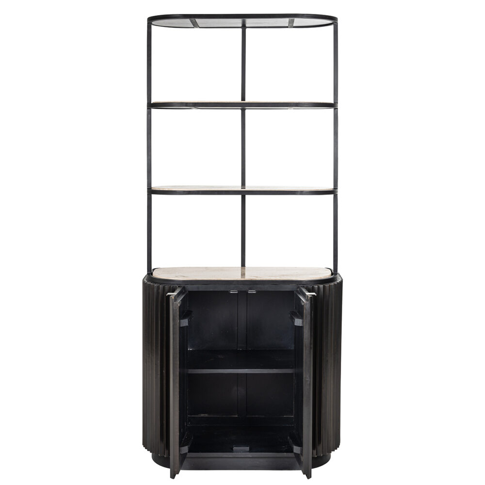 Wandkast Hampton 2-deuren 2-planken (Dark brown)