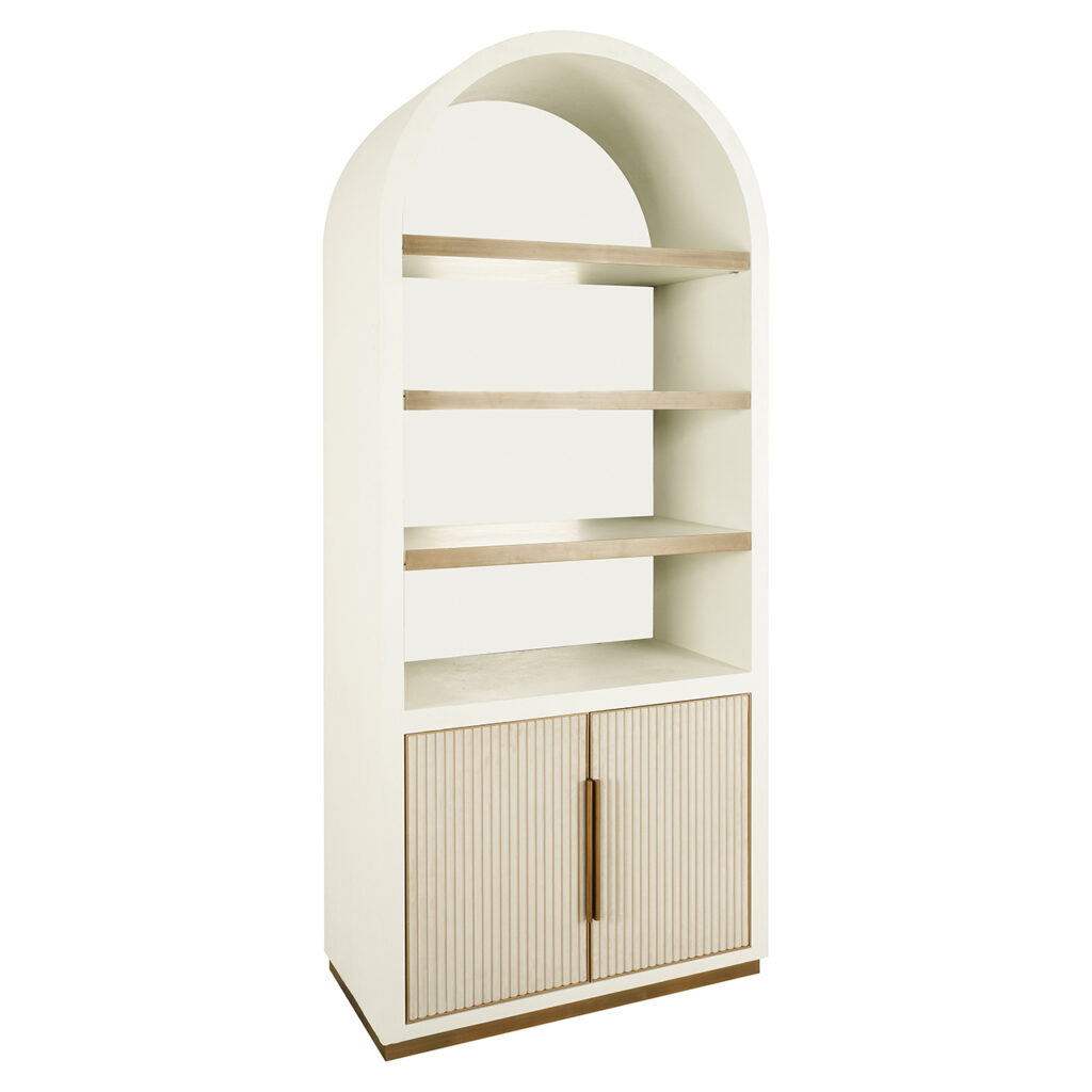 Wandkast Tivoli met gebogen bovenkant 2-deurs 3-planken (White)