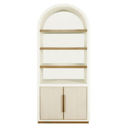 Wandkast Tivoli met gebogen bovenkant 2-deurs 3-planken (White)