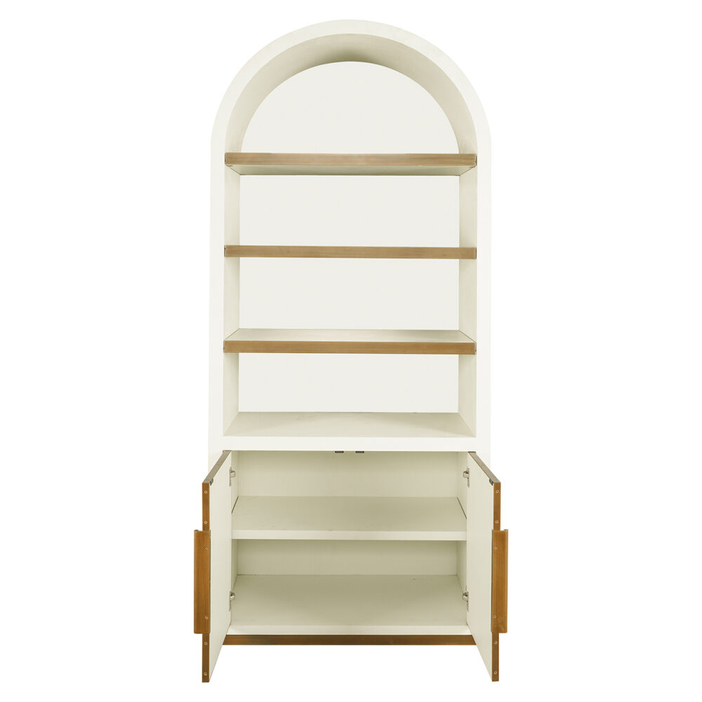 Wandkast Tivoli met gebogen bovenkant 2-deurs 3-planken (White)