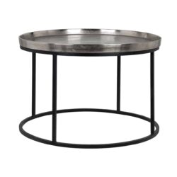 Salontafel Lyam aluminium silver 70Ø (Silver)