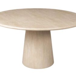 Eettafel Fictus 140Ø faux travertine (Beige)