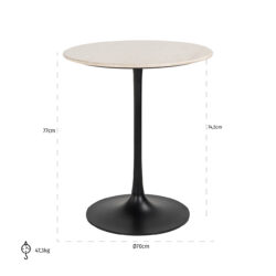 Bistrotafel Tavolo rond (Beige)