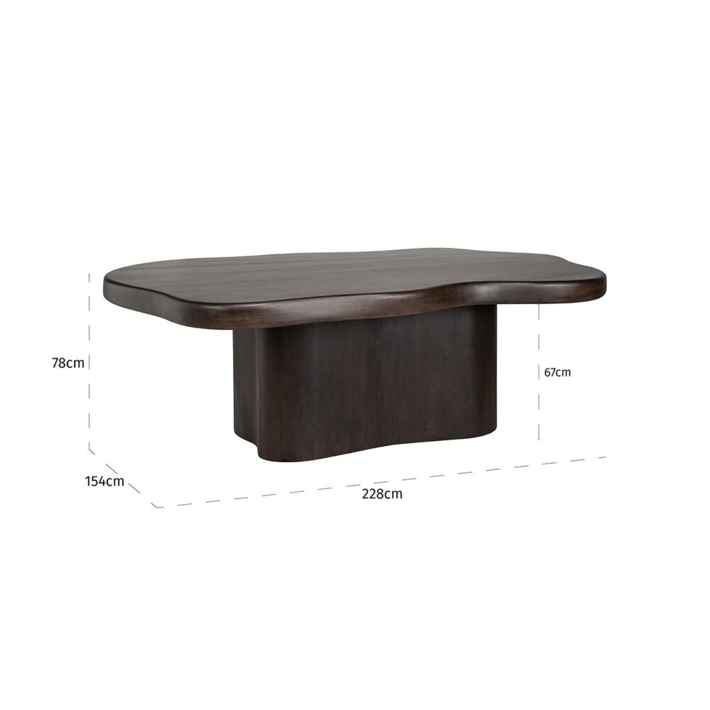 Eettafel Sherman Organisch 230×139 (Brown)
